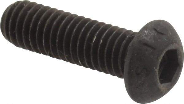 Value Collection - M6x1.00 Metric Coarse Hex Socket Drive, Button Screw - Grade 12.9 Alloy Steel, Black Oxide Finish, Fully Threaded, 20mm Length Under Head - Americas Industrial Supply