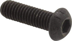 Value Collection - M6x1.00 Metric Coarse Hex Socket Drive, Button Screw - Grade 12.9 Alloy Steel, Black Oxide Finish, Fully Threaded, 20mm Length Under Head - Americas Industrial Supply