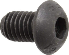 Value Collection - M8x1.25 Metric Coarse Hex Socket Drive, Button Screw - Grade 12.9 Alloy Steel, Black Oxide Finish, Fully Threaded, 12mm Length Under Head - Americas Industrial Supply