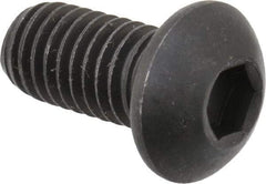 Value Collection - M8x1.25 Metric Coarse Hex Socket Drive, Button Screw - Grade 12.9 Alloy Steel, Black Oxide Finish, Fully Threaded, 16mm Length Under Head - Americas Industrial Supply