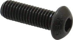 Value Collection - M8x1.25 Metric Coarse Hex Socket Drive, Button Screw - Grade 12.9 Alloy Steel, Black Oxide Finish, Fully Threaded, 25mm Length Under Head - Americas Industrial Supply
