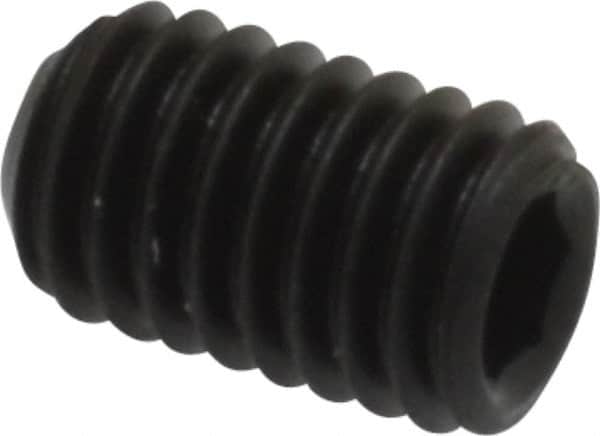 Value Collection - M5x0.80 Metric Coarse, 8mm OAL, Cup Point Set Screw - Grade 14.9 (45H) Alloy Steel, 2.5mm Key - Americas Industrial Supply