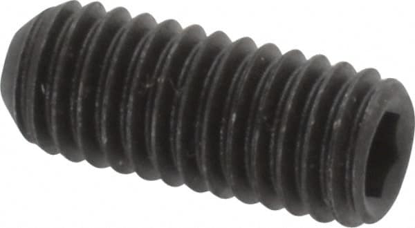 Value Collection - M5x0.80 Metric Coarse, 12mm OAL, Cup Point Set Screw - Grade 14.9 (45H) Alloy Steel, 2.5mm Key - Americas Industrial Supply