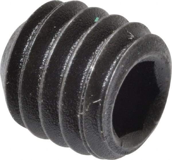 Value Collection - M6x1.00 Metric Coarse, 6mm OAL, Cup Point Set Screw - Grade 14.9 (45H) Alloy Steel, 3mm Key - Americas Industrial Supply