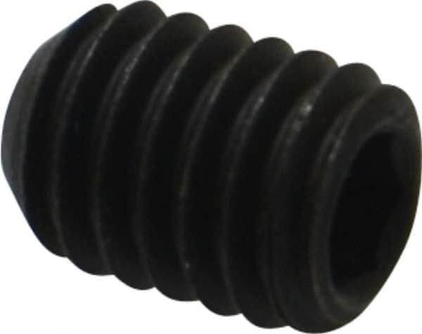 Value Collection - M6x1.00 Metric Coarse, 8mm OAL, Cup Point Set Screw - Grade 14.9 (45H) Alloy Steel, 3mm Key - Americas Industrial Supply