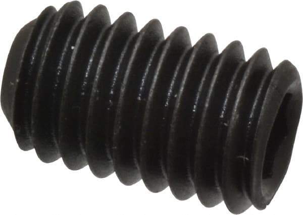Value Collection - M6x1.00 Metric Coarse, 10mm OAL, Cup Point Set Screw - Grade 14.9 (45H) Alloy Steel, 3mm Key - Americas Industrial Supply