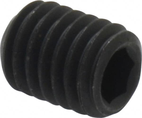 Value Collection - M8x1.25 Metric Coarse, 10mm OAL, Cup Point Set Screw - Grade 14.9 (45H) Alloy Steel, 4mm Key - Americas Industrial Supply