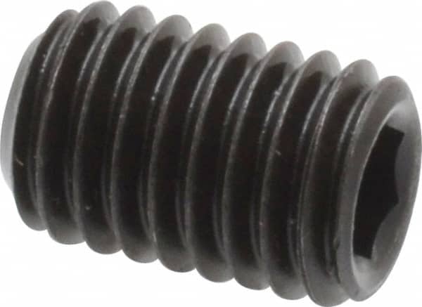 Value Collection - M8x1.25 Metric Coarse, 12mm OAL, Cup Point Set Screw - Grade 14.9 (45H) Alloy Steel, 4mm Key - Americas Industrial Supply
