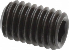 Value Collection - M8x1.25 Metric Coarse, 12mm OAL, Cup Point Set Screw - Grade 14.9 (45H) Alloy Steel, 4mm Key - Americas Industrial Supply