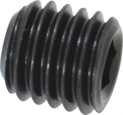 Value Collection - M10x1.50 Metric Coarse, 10mm OAL, Cup Point Set Screw - Grade 14.9 (45H) Alloy Steel, 5mm Key - Americas Industrial Supply