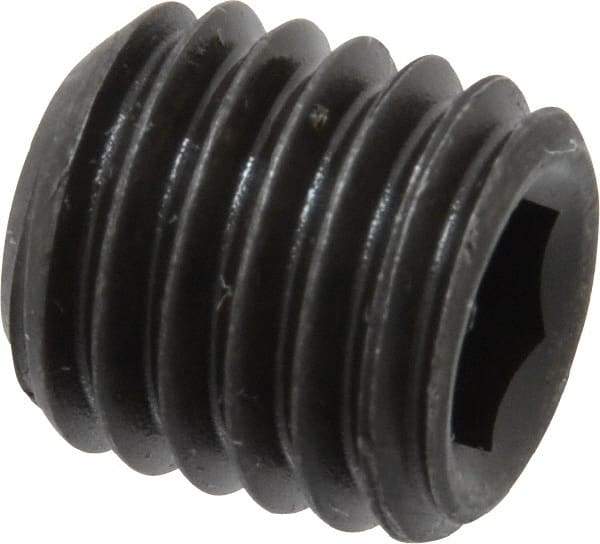Value Collection - M12x1.75 Metric Coarse, 12mm OAL, Cup Point Set Screw - Grade 14.9 (45H) Alloy Steel, 6mm Key - Americas Industrial Supply