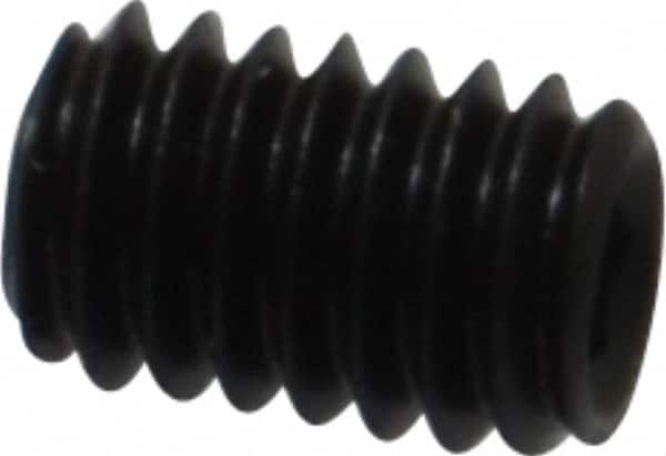 Value Collection - M4x0.70, 6mm OAL, Flat Point Set Screw - Grade 14.9 (45H) Alloy Steel, 2mm Key - Americas Industrial Supply