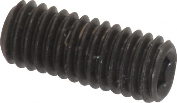 Value Collection - M5x0.80, 12mm OAL, Flat Point Set Screw - Grade 14.9 (45H) Alloy Steel, 2.5mm Key - Americas Industrial Supply