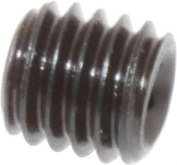 Value Collection - M6x1.00, 6mm OAL, Flat Point Set Screw - Grade 14.9 (45H) Alloy Steel, 3mm Key - Americas Industrial Supply