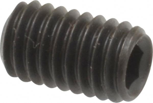 Value Collection - M6x1.00, 10mm OAL, Flat Point Set Screw - Grade 14.9 (45H) Alloy Steel, 3mm Key - Americas Industrial Supply