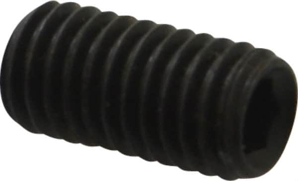 Value Collection - M8x1.25, 16mm OAL, Flat Point Set Screw - Grade 14.9 (45H) Alloy Steel, 4mm Key - Americas Industrial Supply