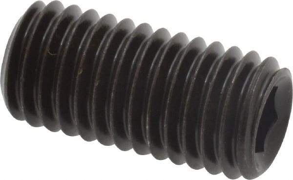 Value Collection - M12x1.75, 25mm OAL, Flat Point Set Screw - Grade 14.9 (45H) Alloy Steel, 6mm Key - Americas Industrial Supply