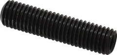Value Collection - M12x1.75, 50mm OAL, Flat Point Set Screw - Grade 14.9 (45H) Alloy Steel, 6mm Key - Americas Industrial Supply