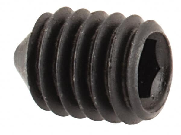 Value Collection - M3x0.50, 4mm OAL, Cone Point Set Screw - Grade 14.9 (45H) Alloy Steel, 1.5mm Key - Americas Industrial Supply