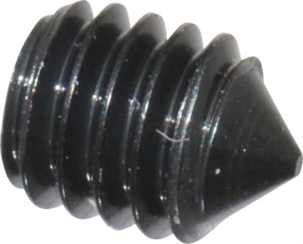 Value Collection - M4x0.70, 5mm OAL, Cone Point Set Screw - Grade 14.9 (45H) Alloy Steel, 2mm Key - Americas Industrial Supply