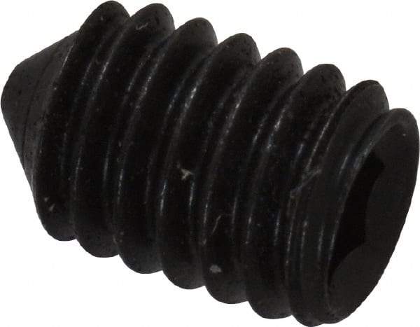 Value Collection - M4x0.70, 6mm OAL, Cone Point Set Screw - Grade 14.9 (45H) Alloy Steel, 2mm Key - Americas Industrial Supply