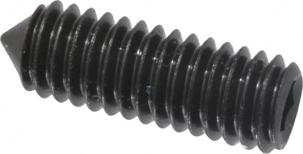 Value Collection - M4x0.70, 12mm OAL, Cone Point Set Screw - Grade 14.9 (45H) Alloy Steel, 2mm Key - Americas Industrial Supply