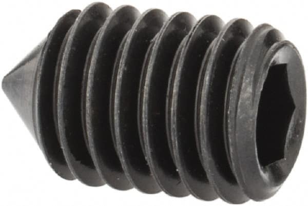 Value Collection - M5x0.80, 8mm OAL, Cone Point Set Screw - Grade 14.9 (45H) Alloy Steel, 2.5mm Key - Americas Industrial Supply