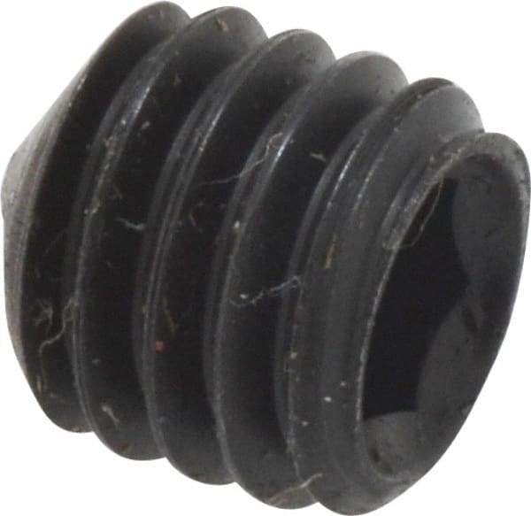 Value Collection - M6x1.00, 6mm OAL, Cone Point Set Screw - Grade 14.9 (45H) Alloy Steel, 3mm Key - Americas Industrial Supply