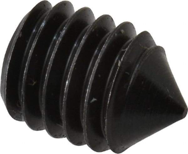 Value Collection - M6x1.00, 8mm OAL, Cone Point Set Screw - Grade 14.9 (45H) Alloy Steel, 3mm Key - Americas Industrial Supply