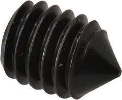 Value Collection - M6x1.00, 8mm OAL, Cone Point Set Screw - Grade 14.9 (45H) Alloy Steel, 3mm Key - Americas Industrial Supply