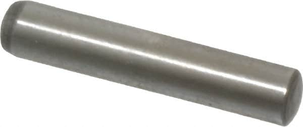 Value Collection - 3mm Diam x 16mm Pin Length Grade 8 Alloy Steel Precision Dowel Pin - Bright Finish, 1 Rounded End - Americas Industrial Supply