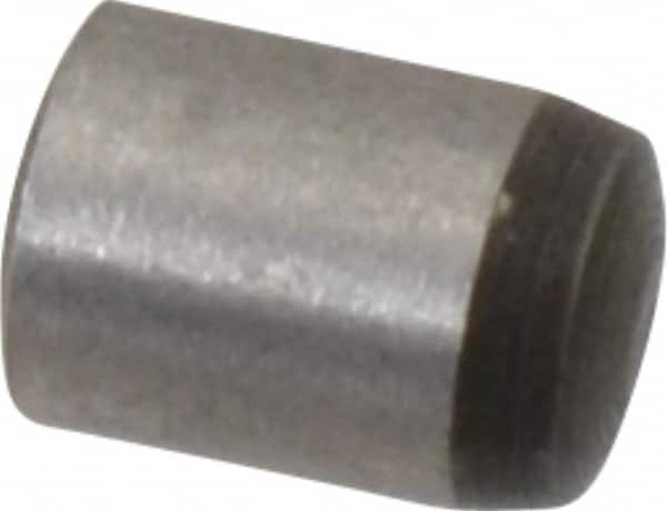 Value Collection - 4mm Diam x 6mm Pin Length Grade 8 Alloy Steel Precision Dowel Pin - Bright Finish, 1 Rounded End - Americas Industrial Supply