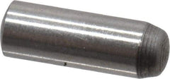 Value Collection - 4mm Diam x 12mm Pin Length Grade 8 Alloy Steel Precision Dowel Pin - Bright Finish, 1 Rounded End - Americas Industrial Supply