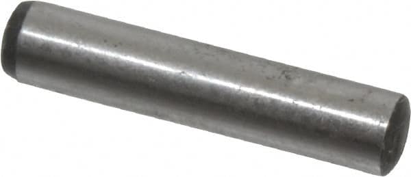 Value Collection - 4mm Diam x 20mm Pin Length Grade 8 Alloy Steel Precision Dowel Pin - Bright Finish, 1 Rounded End - Americas Industrial Supply