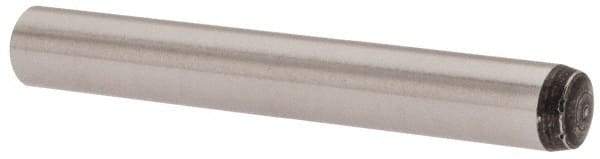 Value Collection - 4mm Diam x 30mm Pin Length Grade 8 Alloy Steel Precision Dowel Pin - Bright Finish, 1 Rounded End - Americas Industrial Supply