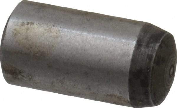 Value Collection - 5mm Diam x 10mm Pin Length Grade 8 Alloy Steel Precision Dowel Pin - Bright Finish, 1 Rounded End - Americas Industrial Supply