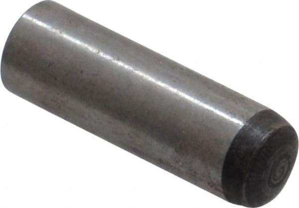 Value Collection - 5mm Diam x 16mm Pin Length Grade 8 Alloy Steel Precision Dowel Pin - Bright Finish, 1 Rounded End - Americas Industrial Supply