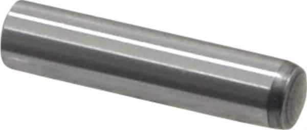 Value Collection - 5mm Diam x 22mm Pin Length Grade 8 Alloy Steel Precision Dowel Pin - Bright Finish, 1 Rounded End - Americas Industrial Supply