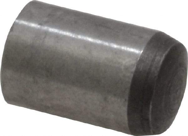 Value Collection - 6mm Diam x 10mm Pin Length Grade 8 Alloy Steel Precision Dowel Pin - Bright Finish, 1 Rounded End - Americas Industrial Supply