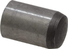 Value Collection - 6mm Diam x 10mm Pin Length Grade 8 Alloy Steel Precision Dowel Pin - Bright Finish, 1 Rounded End - Americas Industrial Supply