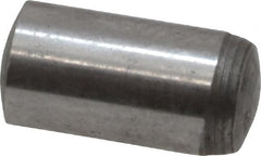 Value Collection - 6mm Diam x 12mm Pin Length Grade 8 Alloy Steel Precision Dowel Pin - Bright Finish, 1 Rounded End - Americas Industrial Supply