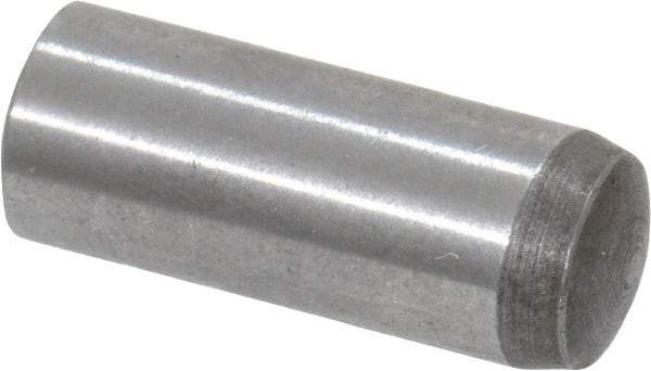 Value Collection - 6mm Diam x 16mm Pin Length Grade 8 Alloy Steel Precision Dowel Pin - Bright Finish, 1 Rounded End - Americas Industrial Supply