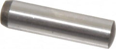 Value Collection - 6mm Diam x 24mm Pin Length Grade 8 Alloy Steel Precision Dowel Pin - Bright Finish, 1 Rounded End - Americas Industrial Supply