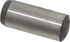 Value Collection - 8mm Diam x 20mm Pin Length Grade 8 Alloy Steel Precision Dowel Pin - Bright Finish, 1 Rounded End - Americas Industrial Supply