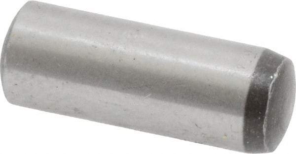 Value Collection - 8mm Diam x 22mm Pin Length Grade 8 Alloy Steel Precision Dowel Pin - Bright Finish, 1 Rounded End - Americas Industrial Supply