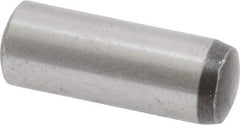 Value Collection - 8mm Diam x 22mm Pin Length Grade 8 Alloy Steel Precision Dowel Pin - Bright Finish, 1 Rounded End - Americas Industrial Supply