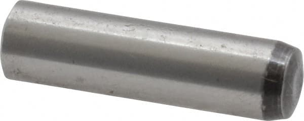 Value Collection - 8mm Diam x 30mm Pin Length Grade 8 Alloy Steel Precision Dowel Pin - Bright Finish, 1 Rounded End - Americas Industrial Supply