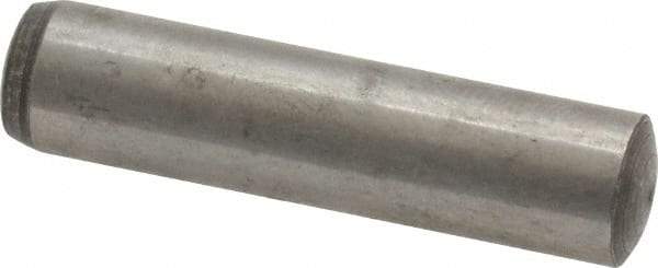 Value Collection - 8mm Diam x 34mm Pin Length Grade 8 Alloy Steel Precision Dowel Pin - Bright Finish, 1 Rounded End - Americas Industrial Supply