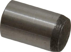 Value Collection - 10mm Diam x 18mm Pin Length Grade 8 Alloy Steel Precision Dowel Pin - Bright Finish, 1 Rounded End - Americas Industrial Supply