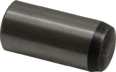 Value Collection - 10mm Diam x 22mm Pin Length Grade 8 Alloy Steel Precision Dowel Pin - Bright Finish, 1 Rounded End - Americas Industrial Supply